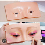 Eyes Makeup Dummy for Makeup Practice Board Reusable Bionic Skin Silicone Mold Face Eye Shadow