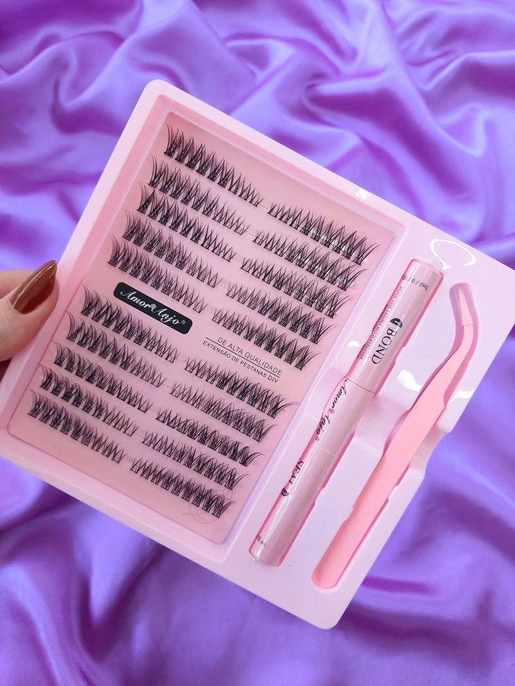 ANJIEER Mink & Soft Natural DIY Cluster Lashes Extension Kit