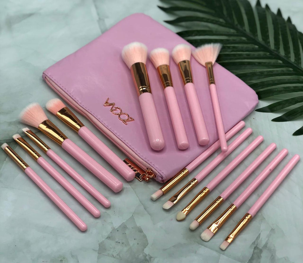 Zoeva 15 Piece Makeup Brushes With Pouch top quality