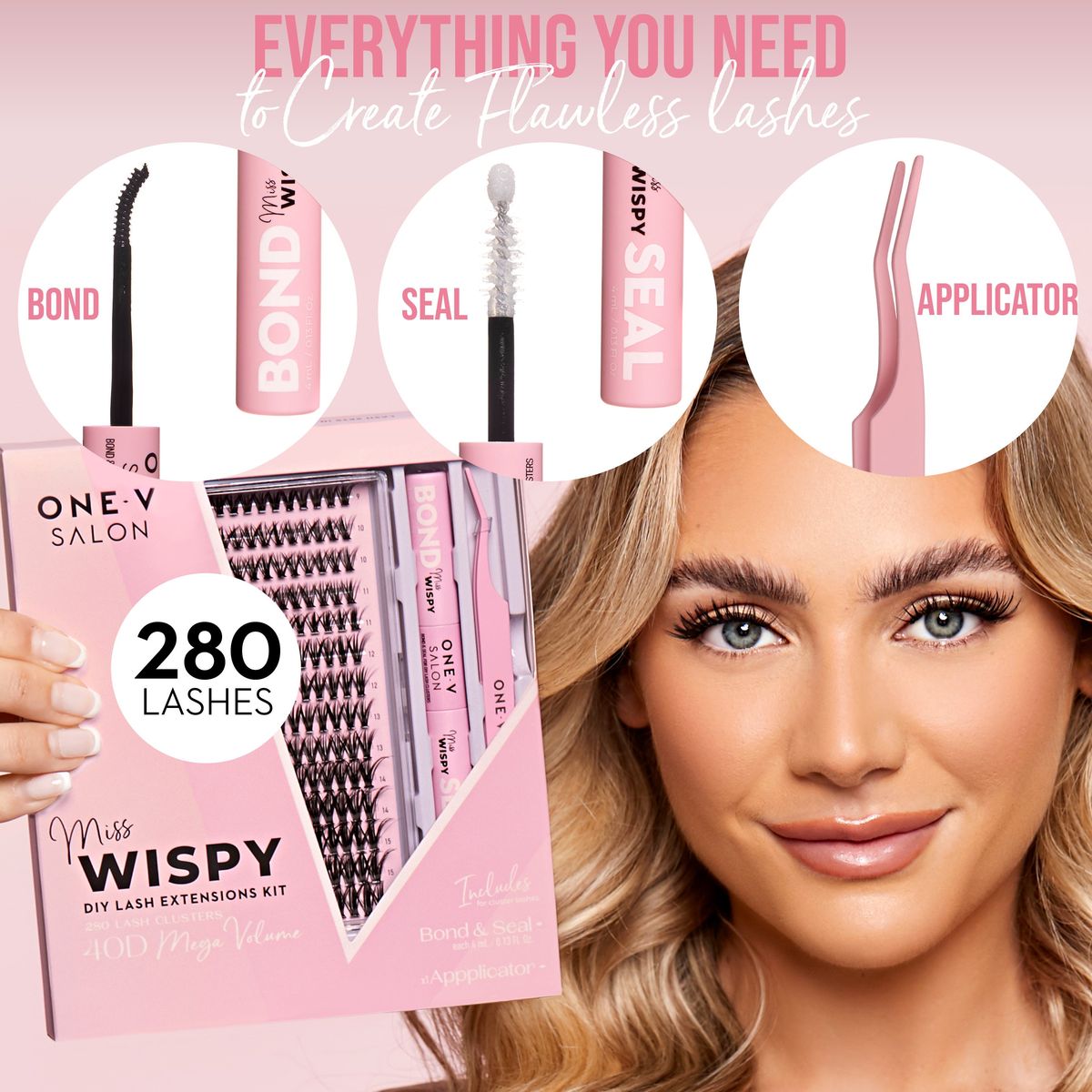 ANJIEER Mink & Soft Natural DIY Cluster Lashes Extension Kit